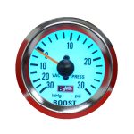 Reloj presión de turbo PSI fondo blanco borde cromado SEL - Imagen 2