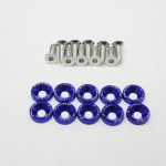 Set tuercas y golillas azul M6X20mm
