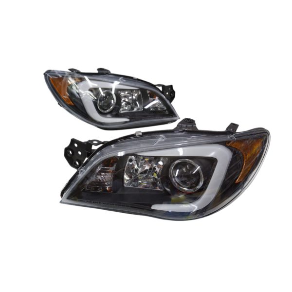 Ópticos LED Subaru Impreza WRX 05-07 fondo negro ámbar