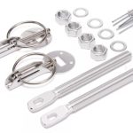 Trabador de capot aluminio universal color Plateado