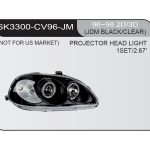 Ópticos Honda Civic 96-98 2/3P fondo negro