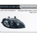 Ópticos Honda Civic 99-00 4D fondo negro