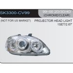 Ópticos Honda Civic 99-00 4D fondo cromado