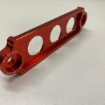 Soporte batería aluminio rojo JDM
