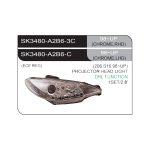 Ópticos LED FC Peugeot 206 S16 98-04 fondo cromado