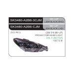 Ópticos LED FC Peugeot 206 S16 98-04 fondo negro