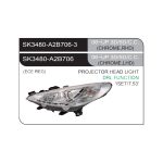 Ópticos LED Peugeot 207 06-09 DRL (funcional) fondo cromado