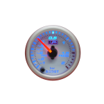 Reloj presión de turbo BAR fondo blanco 7 colores Autogauge - Imagen 4