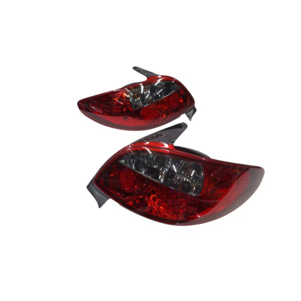 Focos traseros LED Peugeot 206 98-09 fondo rojo ahumado