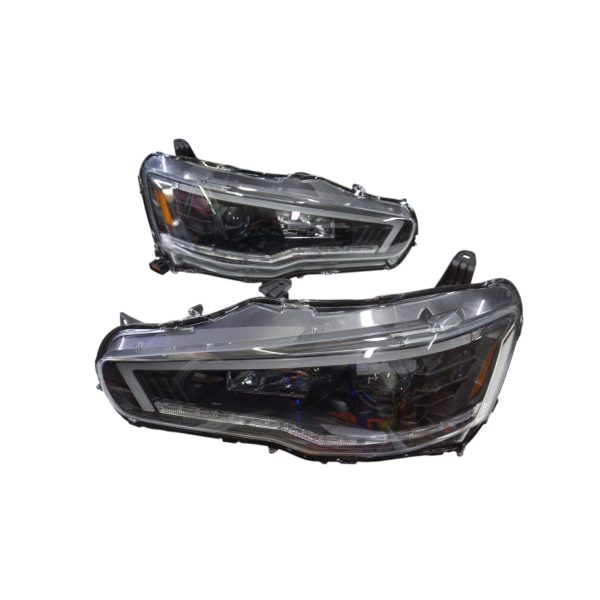 Ópticos LED DRL Mitsubishi Lancer 08-15 fondo negro SONAR