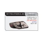 Focos traseros LED Toyota Corolla 09-10 4P fondo negro SONAR