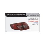 Focos traseros LED Toyota Corolla 09-10 4P fondo rojo ahumado SONAR