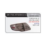 Focos traseros LED Toyota Corolla 09-10 4P fondo ahumado SONAR