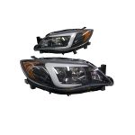 Ópticos delanteros Subaru Impreza 08-14 fondo negro YJM
