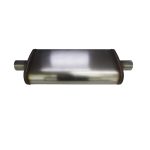 Escape silenciador alto flujo 2" acero ovalado 24" largo - Imagen 2