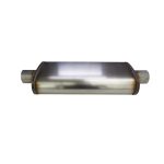 Escape silenciador alto flujo 2.5″ acero ovalado 24″ largo - Imagen 3