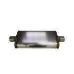 Escape silenciador alto flujo 2.5″ acero ovalado 24″ largo - Imagen 2