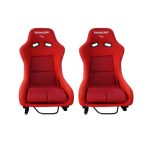 Par butacas deportivas fijas low max talla L color rojo