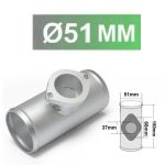 Adaptador de válvula blow off 51mm para Greddy Epman
