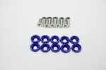 Set tuercas y golillas azul M6X20mm