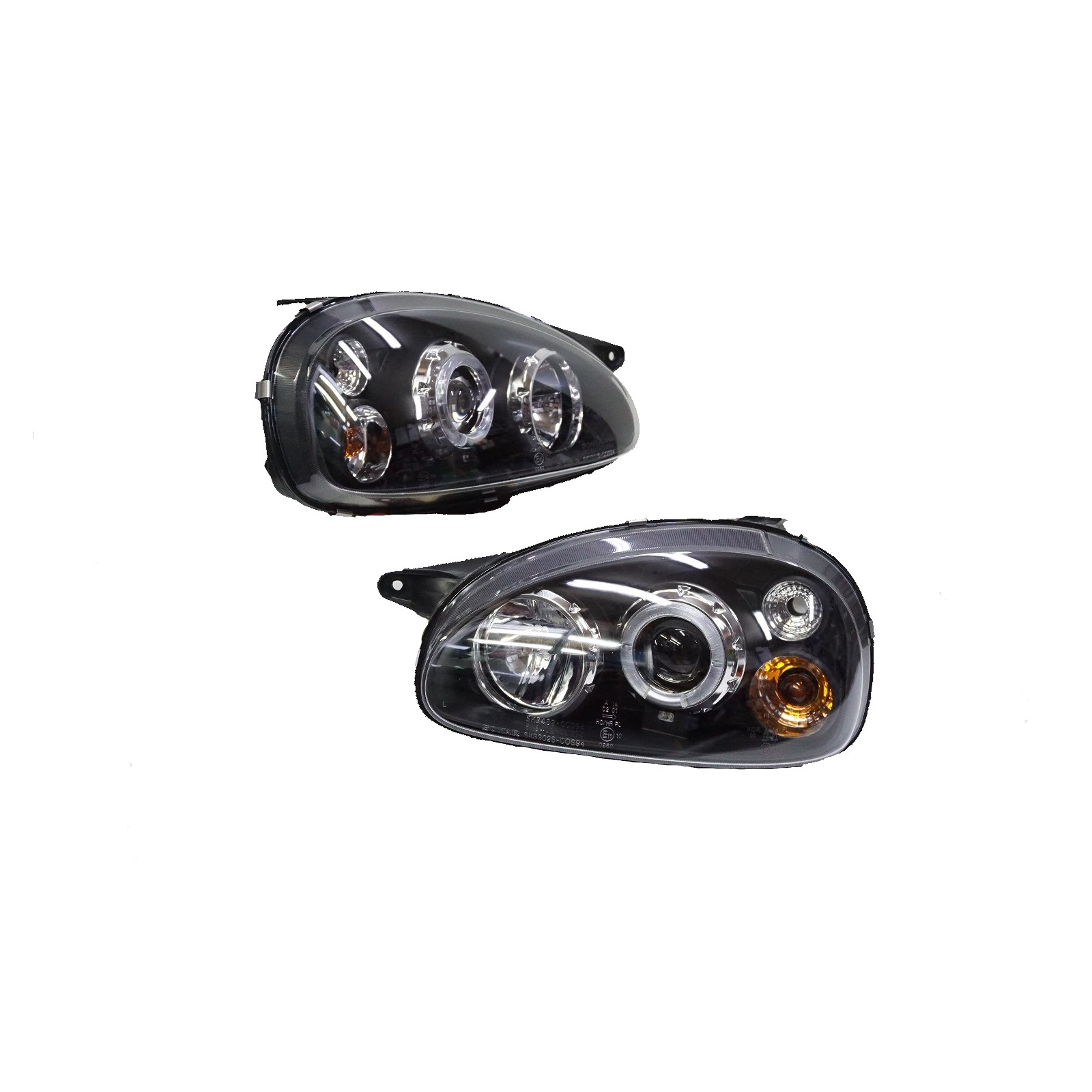 DSC03783.jpg Ópticos delanteros LED Chevrolet Opel Corsa B 93-08 fondo negro - Imagen 1