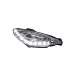 Ópticos LED DRL Peugeot 206 98-04 fondo cromado - Imagen 2