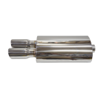 Escape resonador ovalado doble 3″ acero inoxidable GT1 spec - Imagen 3
