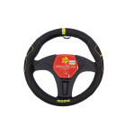 Cubre volante Momo negro con amarillo 37-39cms