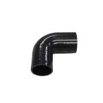 Codo de silicona alta presión 90° 2.25″ a 2″ color negro