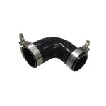 Codo de silicona alta presión 90° 2.25″ a 2″ color negro + abrazaderas - Imagen 2