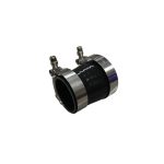 Reducción de silicona 2.5″ – 2.25″ color negro + abrazaderas