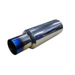 Escape resonador acero inoxidable 4" punta titanio GT6 spec