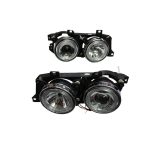 Ópticos LED BMW E32/E34 88-94 fondo cromado