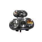 Ópticos delanteros LED Volkswagen Golf A4 98-07 fondo negro