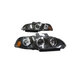 Ópticos LED ángel Honda Civic 92-95 4P fondo negro