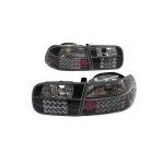 Focos traseros LED Honda Civic 92-95 2/4P fondo negro Sonar - Imagen 3