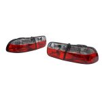 Focos traseros euro Honda Civic 92-95 2/4P fondo rojo cristal - Imagen 3