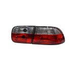 Focos traseros euro Honda Civic 92-95 2/4P fondo rojo cristal - Imagen 2