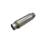 Pre silenciador de escape cilíndrico 77mm acero