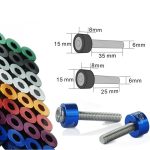 Kit pernos 6mm para aplicación Honda solenoide VTEC color Plateado - Imagen 2