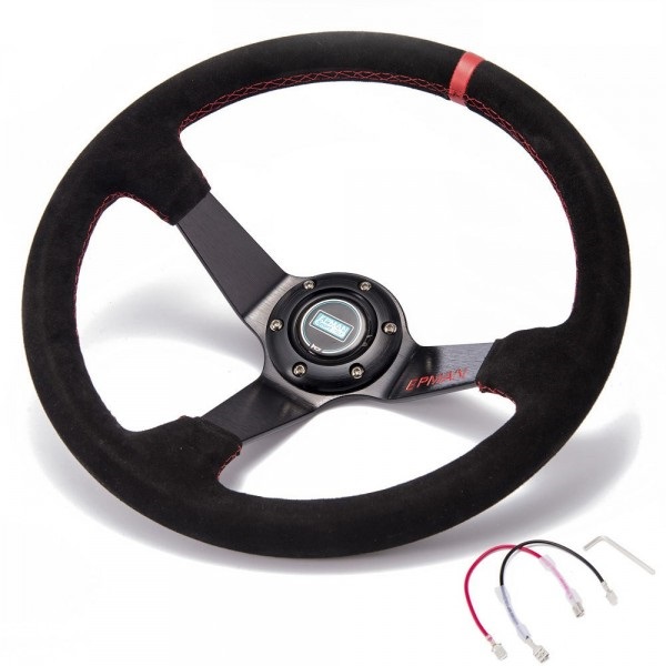 EP-FXP1701-6-600x600-1.jpg Volante 350mm tipo drift rally gamuza rojo Epman - Imagen 1