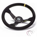 Volante 350mm Tipo “Drift Rally” Cuero Suede Gamuza EPMAN Amarillo