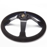Volante 350mm tipo drift rally gamuza rojo Epman - Imagen 4