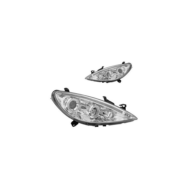 HU61EM-02-1-E-00.jpg Ópticos LED Peugeot 307 01-05 fondo cromado - Imagen 1