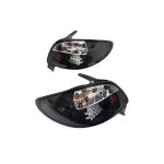 Focos traseros Peugeot 206 98-09 fondo negro LED