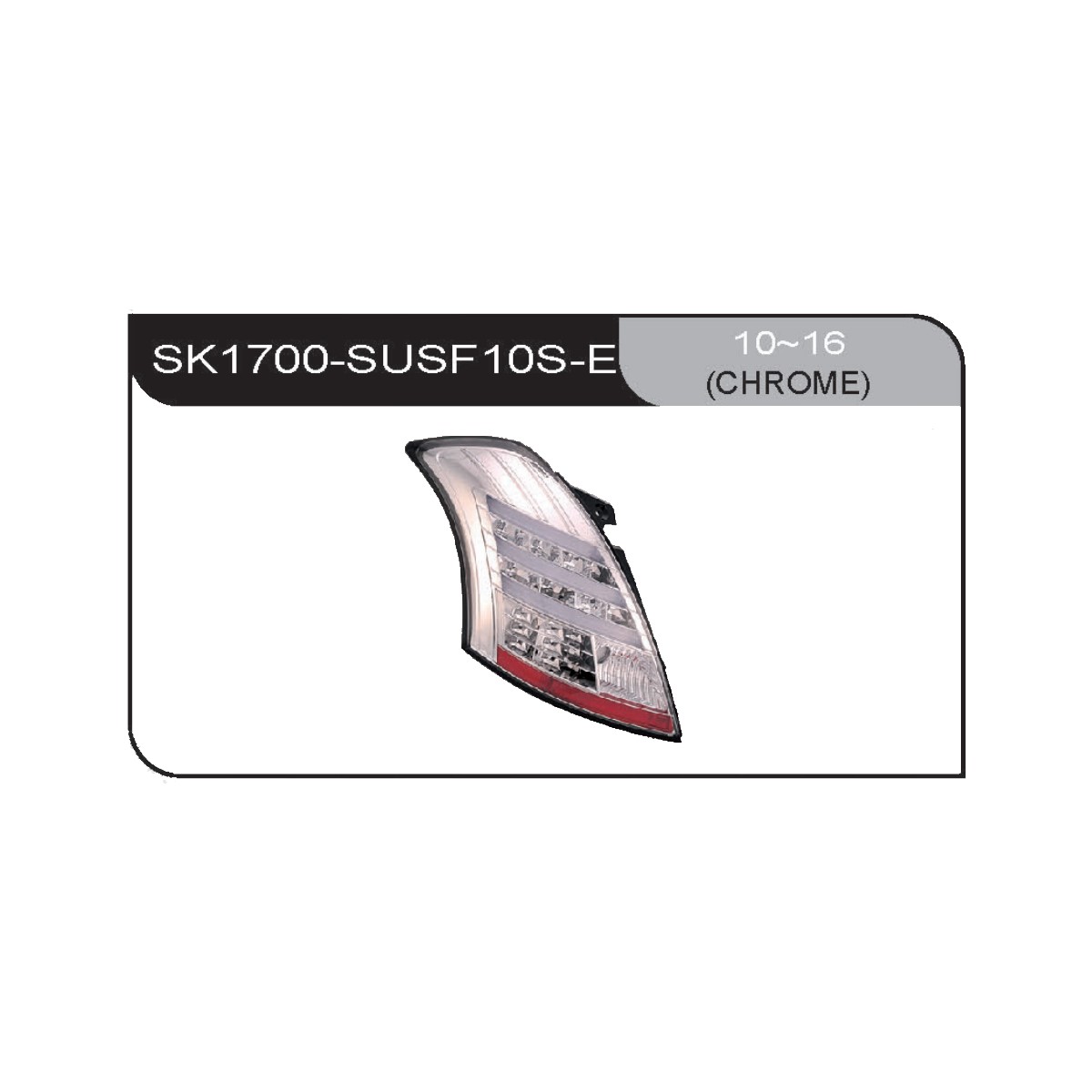 SK1700-SUSF10S-E-.jpg Focos LED Suzuki Swift Sport ZC32S 12-17 fondo cromado - Imagen 1