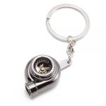 Llavero deportivo turbo metálico color titanio regalo