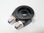 Adaptador enfriador de aceite AN10 negro