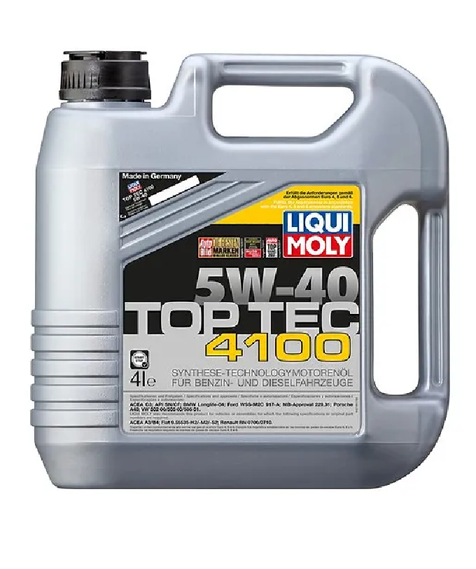 asd-copia-4.png Aceite Lubricante Liqui Moly Top Tec 4100 5W-40, 4 Litros - Imagen 1