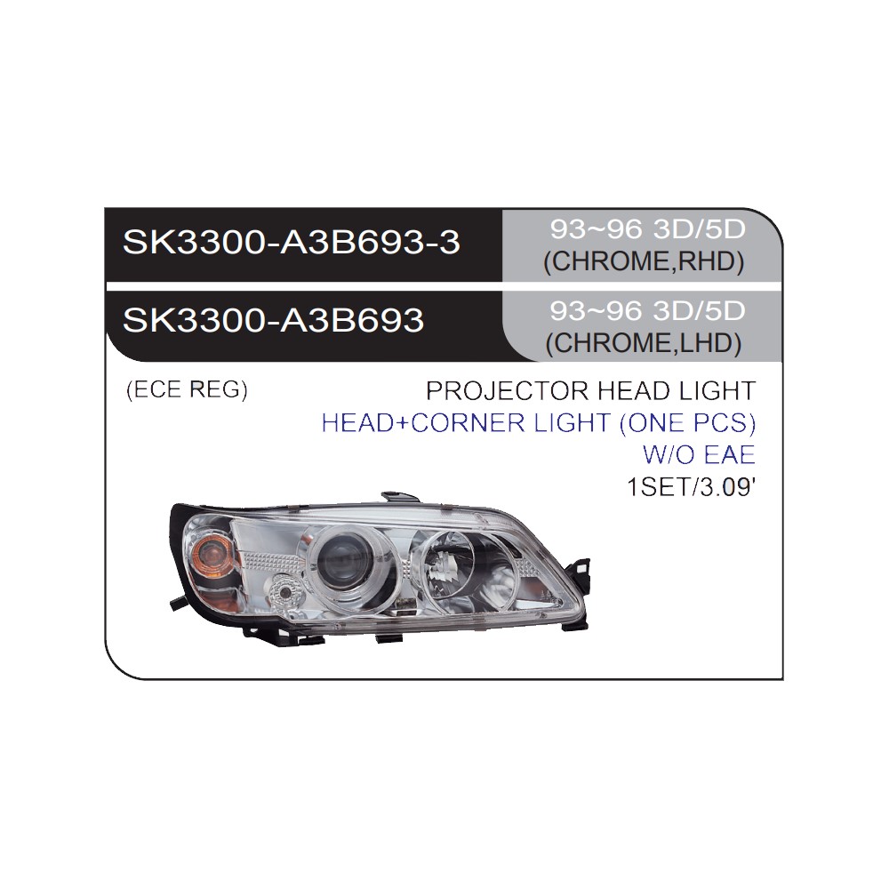 sk3300-a3b693-p306-9396-cromado-led.jpg Ópticos LED Peugeot 306 93-96 3/5p fondo cromado - Imagen 1